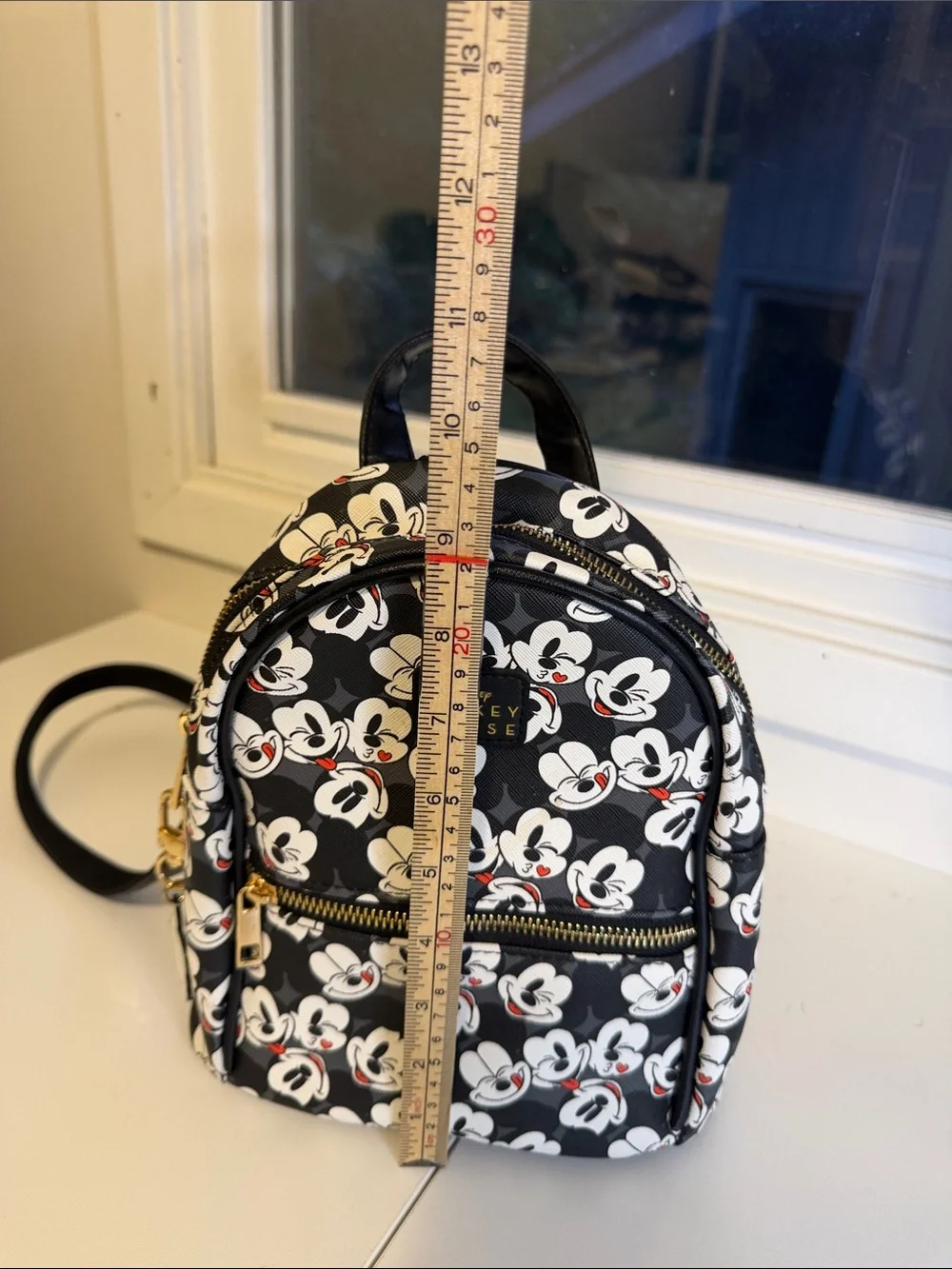 Bioworld Disney Mickey Mouse All-Over Print Mini Backpack with Glove Charm